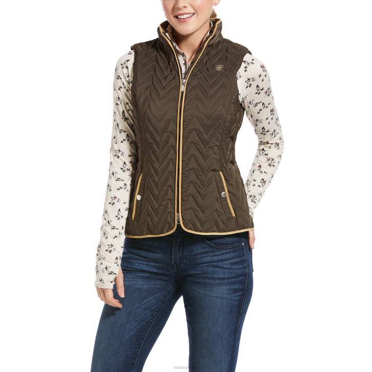 Tops Ariat Women Ashley Insulated Vest Banyan Bark Z8nf3629 Z8nf3629 World Class Ariat 